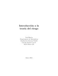 IntroducciÃ³n a la teorÃ­a del riesgo - Departamento de Matematicas