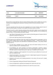 Hot Work Procedure Lookout - Shipowners