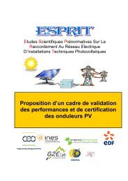 Proposition d'un cadre de validation des performances et de ...