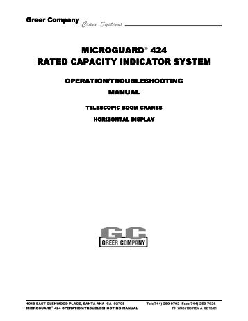 MicroGuard 424 Operator's Manual - TWG