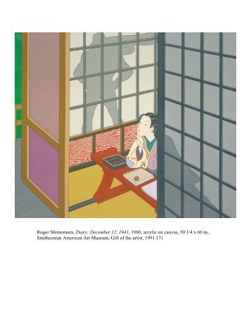 Roger Shimomura, Diary: December 12, 1941, 1980, acrylic on ...