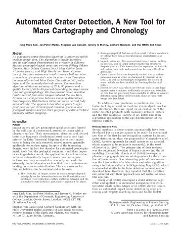 Automated Crater Detection, A New Tool for Mars ... - asprs