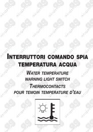 Interruttori comando spia temperatura acqua - Michele Caroli Srl