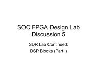 SOC FPGA Design Lab Discussion 5 - Echelon Embedded