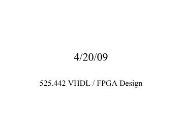 525.442 VHDL / FPGA Design - Echelon Embedded