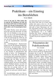 Praktikum â ein Einstieg ins Berufsleben - und Gemeinschaftsschule ...