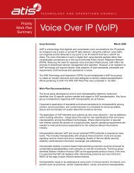 Voice Over IP (VoIP) - ATIS