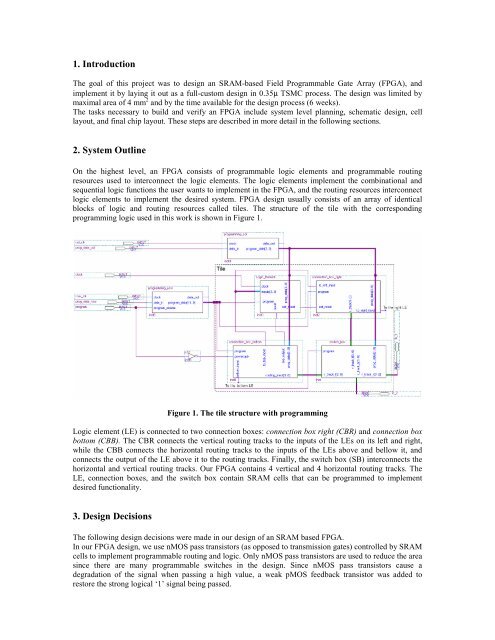 Full-Custom Layout of an SRAM-Based FPGA - University of Toronto