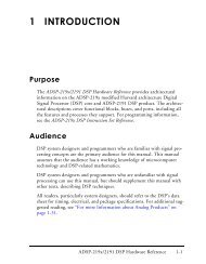 ADSP-219x/2191 DSP Hardware Reference, Introduction