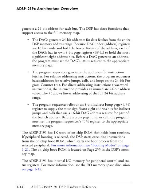 ADSP-219x/2191 DSP Hardware Reference, Introduction