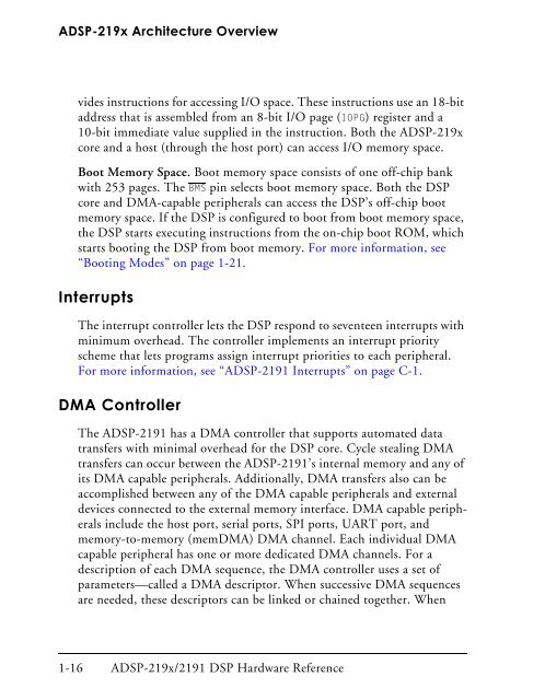 ADSP-219x/2191 DSP Hardware Reference, Introduction