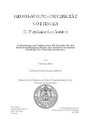 GEORG-AUGUST-UNIVERSIT AT G OTTINGEN II. Physikalisches ...