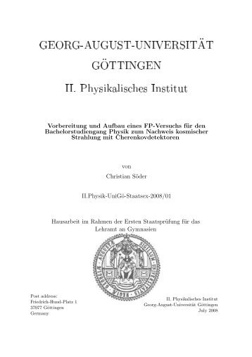 GEORG-AUGUST-UNIVERSIT AT G OTTINGEN II. Physikalisches ...