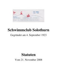Schwimmclub Solothurn Statuten - Schwimmclub Solothurn SCSO