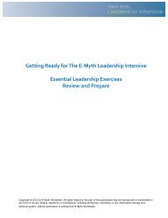 Getting Ready for The E-Myth Leadership Intensive Essential ...