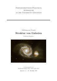 Struktur von Galaxien - Astro F-Praktikum Göttingen