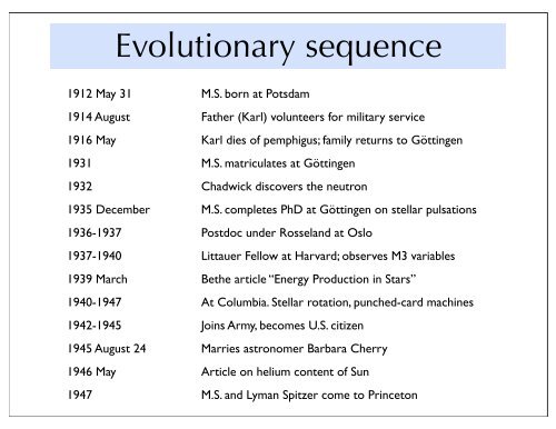 Martin Schwarzschild & The Structure and Evolution of Stars