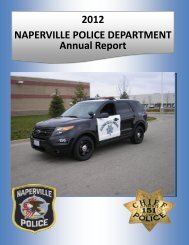 2012 NAPERVILLE POLICE DEPARTMENT ... - City of Naperville