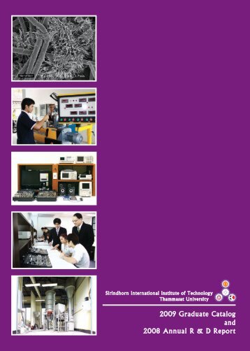 2009 Graduate Catalog and 2008 Annual R & D Report - Sirindhorn ...