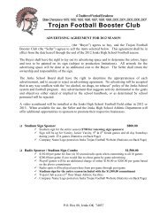 Trojan Football Booster Club - Jenks Trojan Football