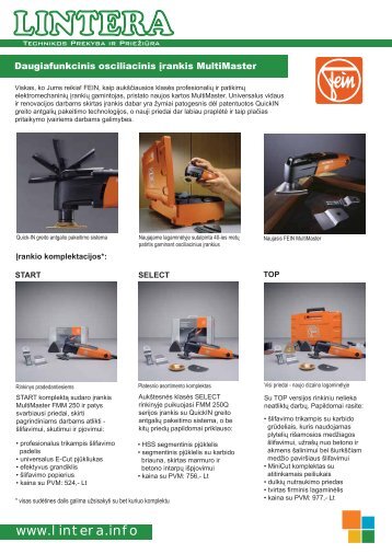 Daugiafunkcinis osciliacinis įrankis MultiMaster - Lintera.info