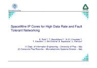 SpaceWire IP Cores for High Data Rate and Fault Tolerant ... - Infn