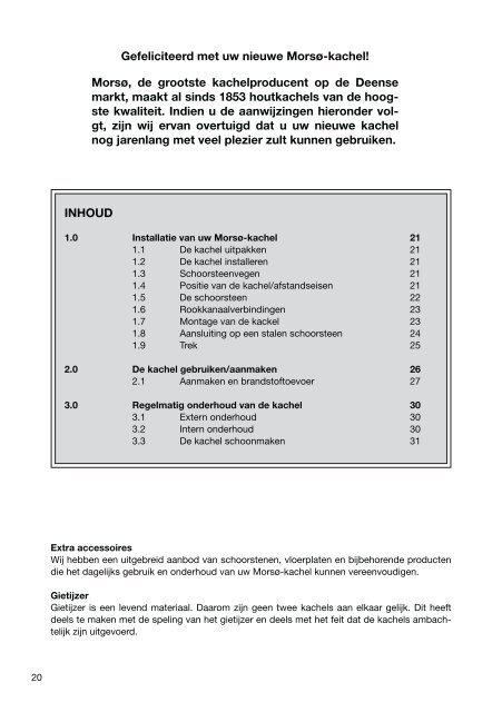 Installatie en gebruikshandleiding Morso 8170 & 8189 - UwKachel