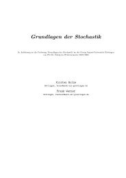 Grundlagen der Stochastik - Georg-August-Universität Göttingen