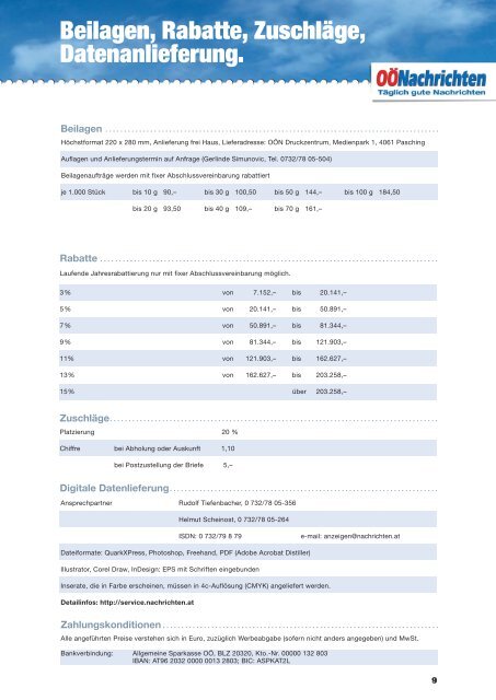 Preisliste 2009 web