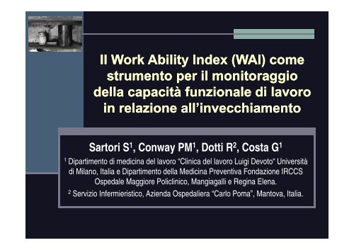 come strumento per il monitoraggio della capacità funzionale di