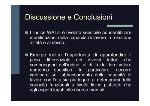 come strumento per il monitoraggio della capacità funzionale di