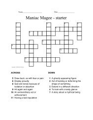 Maniac Magee - starter - Merit Software