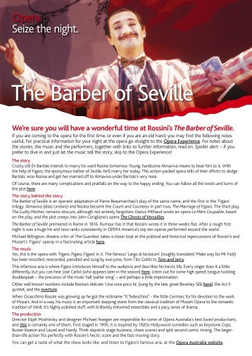 The Barber of Seville - Opera Australia