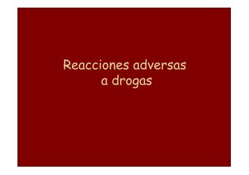 Reacciones por drogas