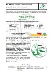 Halal Zertifikat - Indasia.de