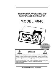 4040 - Methane / Nonmethane analyzer - Teledyne Analytical ...