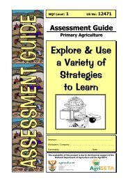 Explore & Use a Variety of Strategies to Learn - AgriSETA