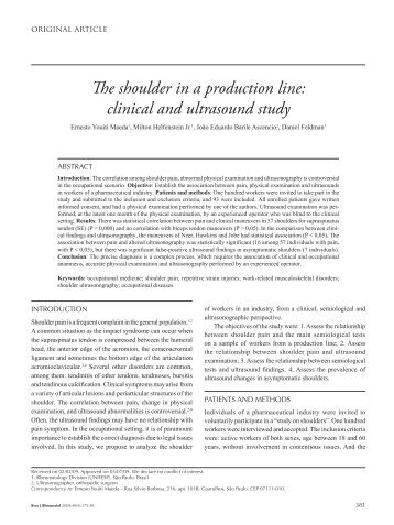 The shoulder in a production line: clinical and ultrasound study