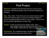 Final Project! - UTEP Geological Sciences