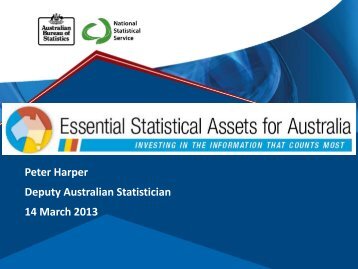Peter Harper Deputy Australian Statistician 14 March 2013