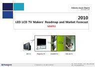LED LCD TV Makers' Roadmap and Market Forecast - Displaybank