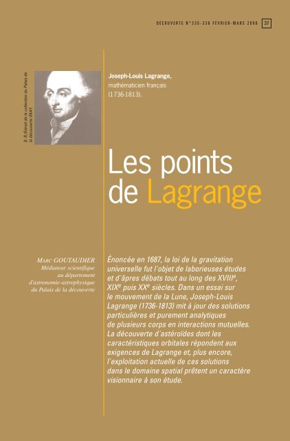 par Marc GOUTAUDIER, février-mars 2006 (n°335-336), p37-43