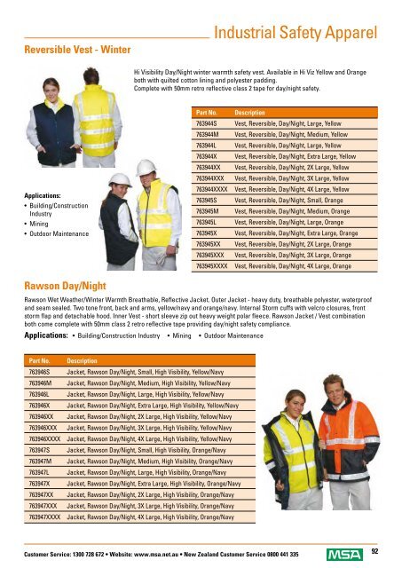 SAFETY EQUIPMENT CATALOGUE - Eoss.com