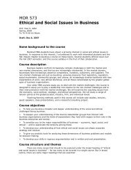 MOR 573 Ethical and Social Issues in Business - USC Marshall