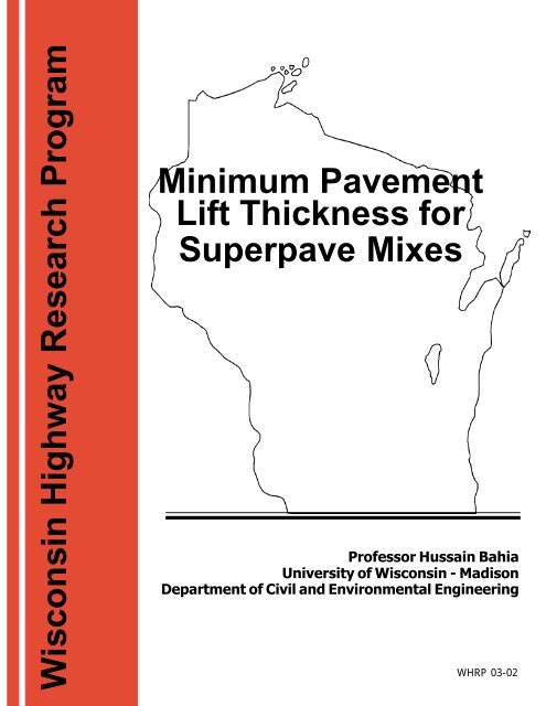 Minimum Pavement Lift Thickness For Superpave Mixtures - WisDOT ...