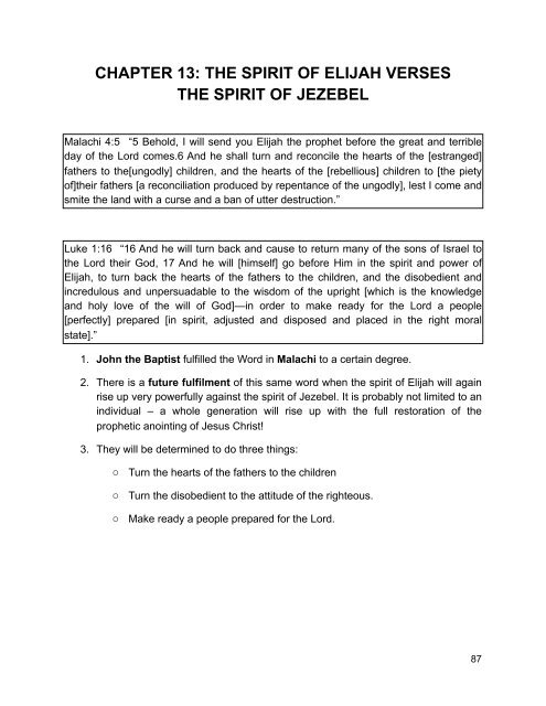 Overcoming Jezebel, Athaliah, And Belial In The ... - Kanaan Ministries