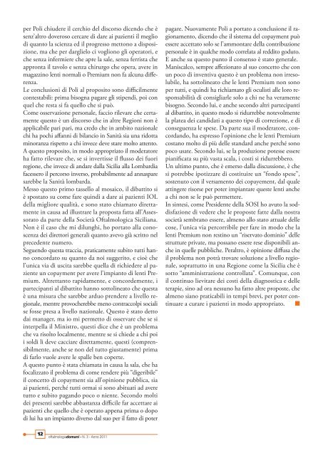 OFTALMOLOGIA DOMANI n. 3/2011 - Jaka Congressi Srl