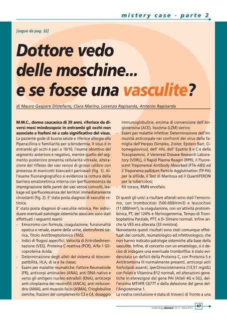 OFTALMOLOGIA DOMANI n. 3/2011 - Jaka Congressi Srl