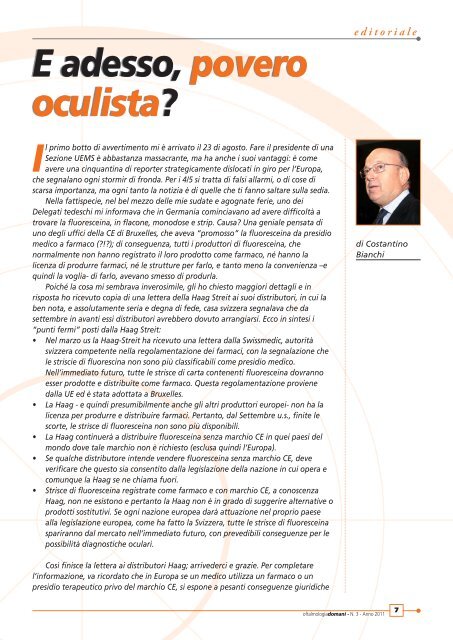 OFTALMOLOGIA DOMANI n. 3/2011 - Jaka Congressi Srl