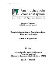 Zusatzdokument zum Zeugnis und zur ... - Triesdorf Consult